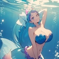 泳ぐおっぱいマーメイド 2枚目