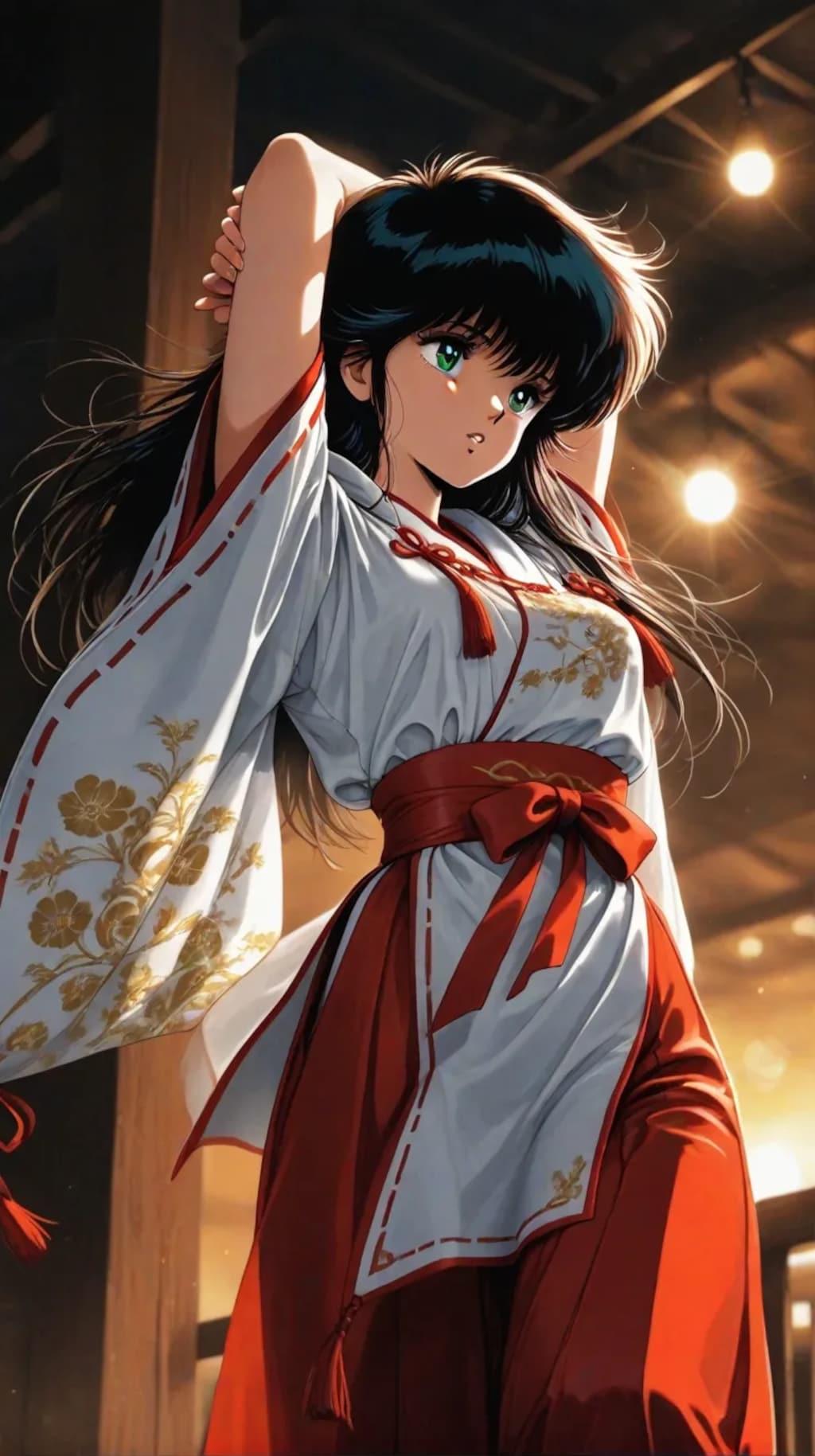【鮎川まどか】ストレッチング巫女まどか