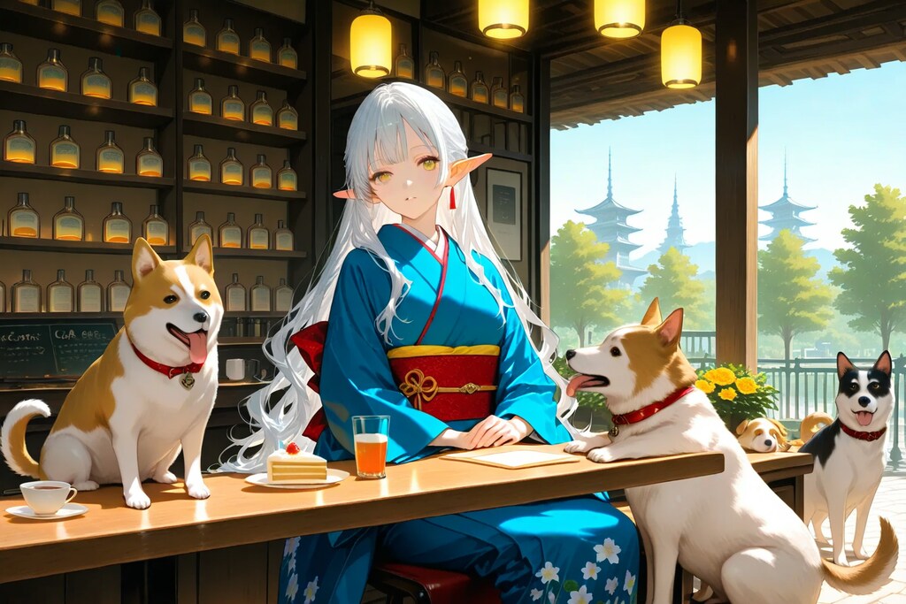 近所の犬大集合（猫はどこ？）