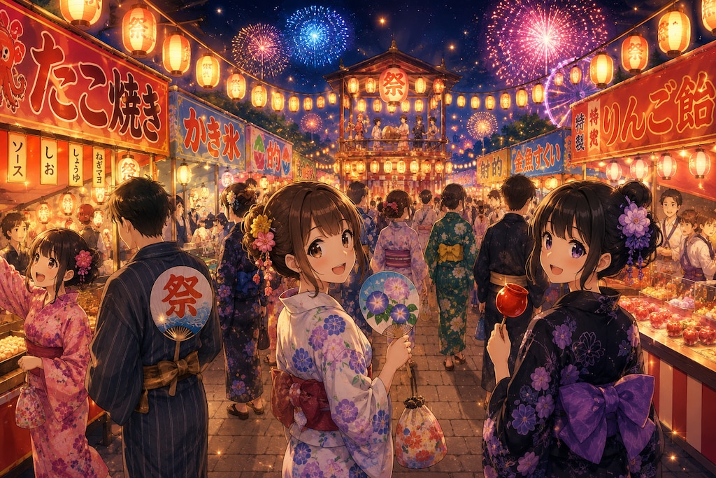 賑やかな縁日