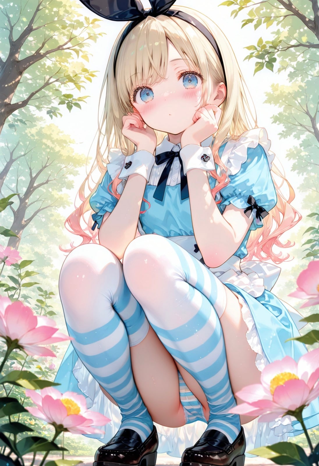 森でパンチラ🐰🌳４