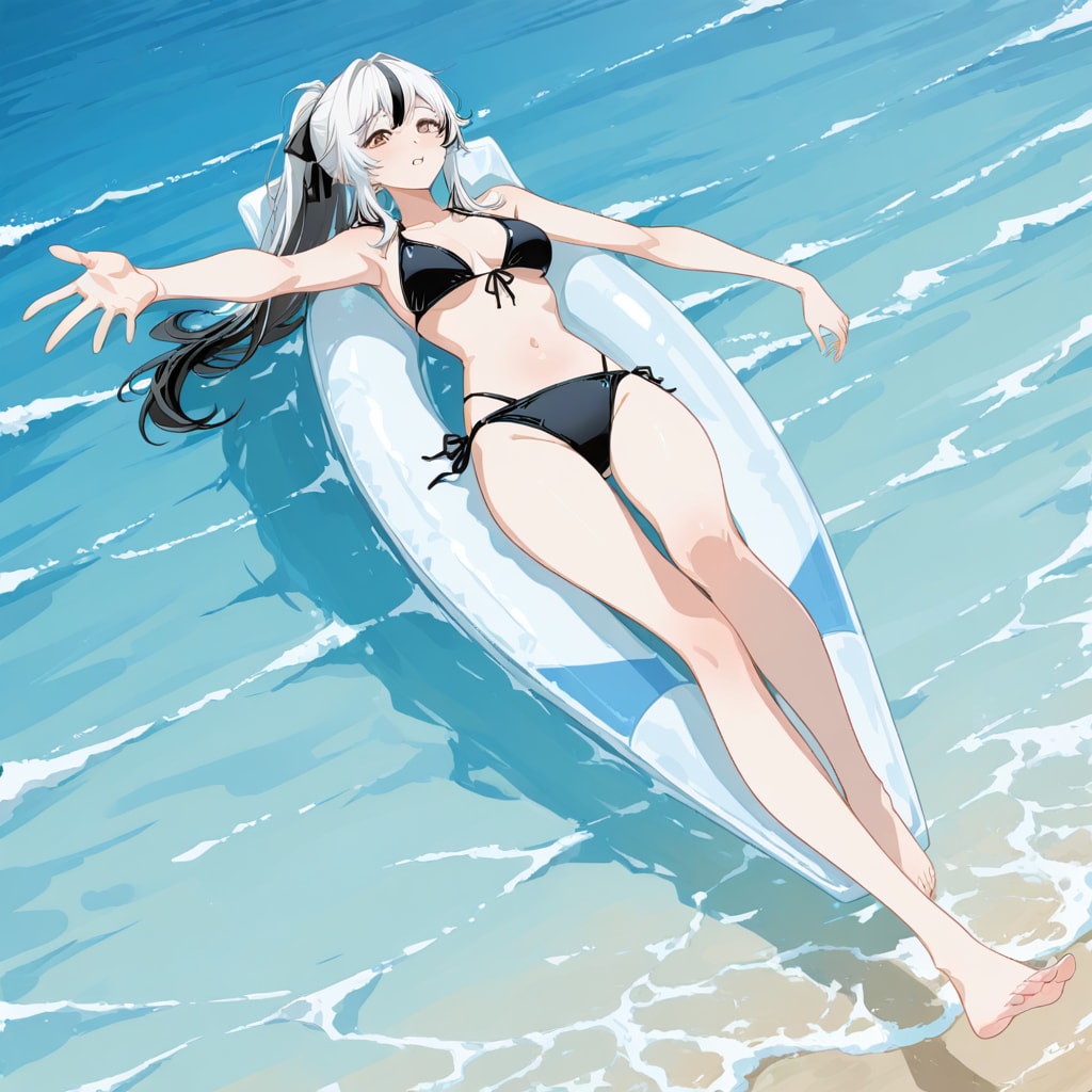 海辺にて