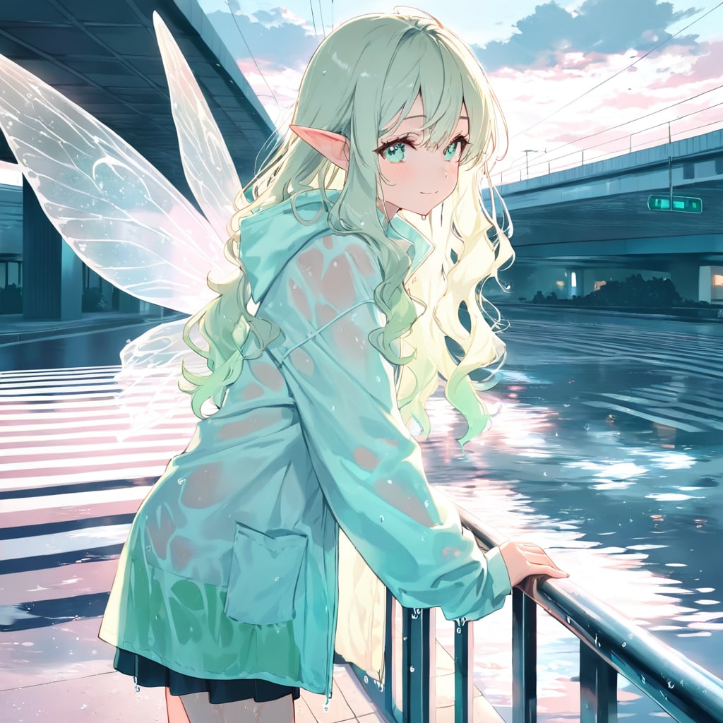 雨濡れ | の人気AIイラスト・グラビア