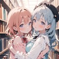図書館でハグ😆 2枚目
