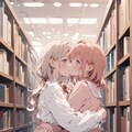 図書館でハグ😆 8枚目