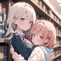 図書館でハグ😆 5枚目
