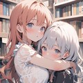 図書館でハグ😆 9枚目