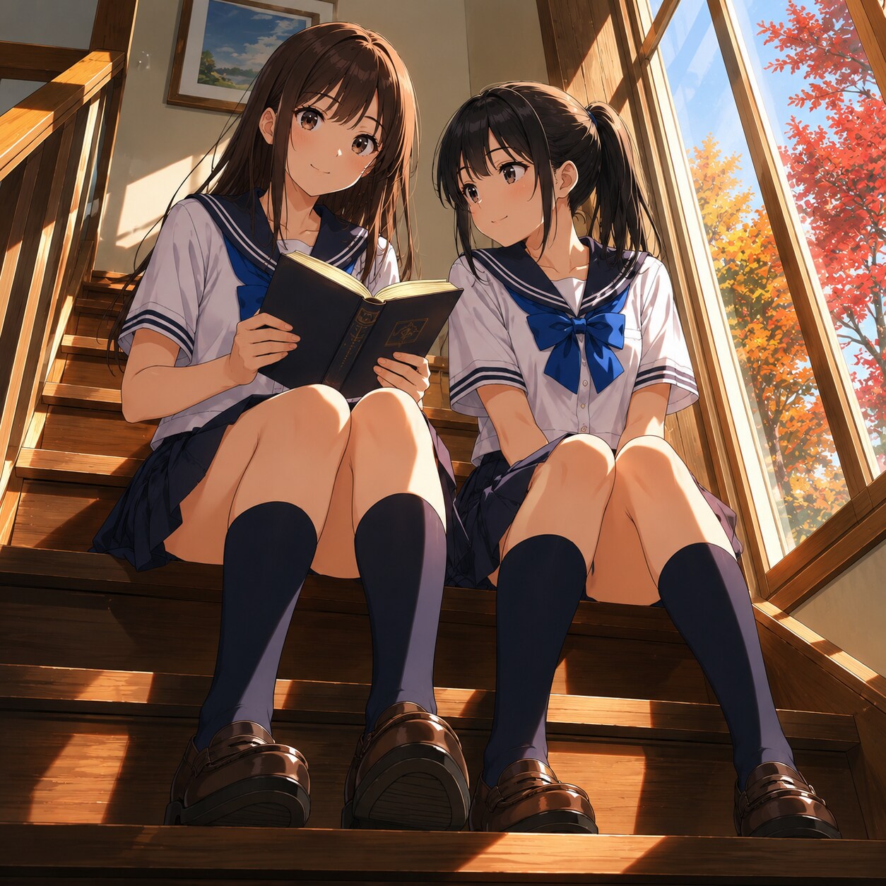 階段の少女 | の人気AIイラスト・グラビア
