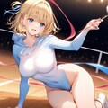 金髪ショート新体操美少女 3枚目