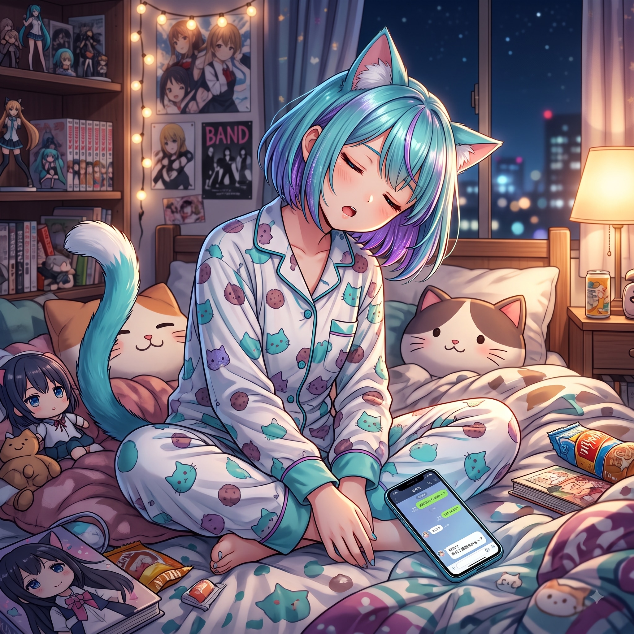 寝落ちミケちゃん💤