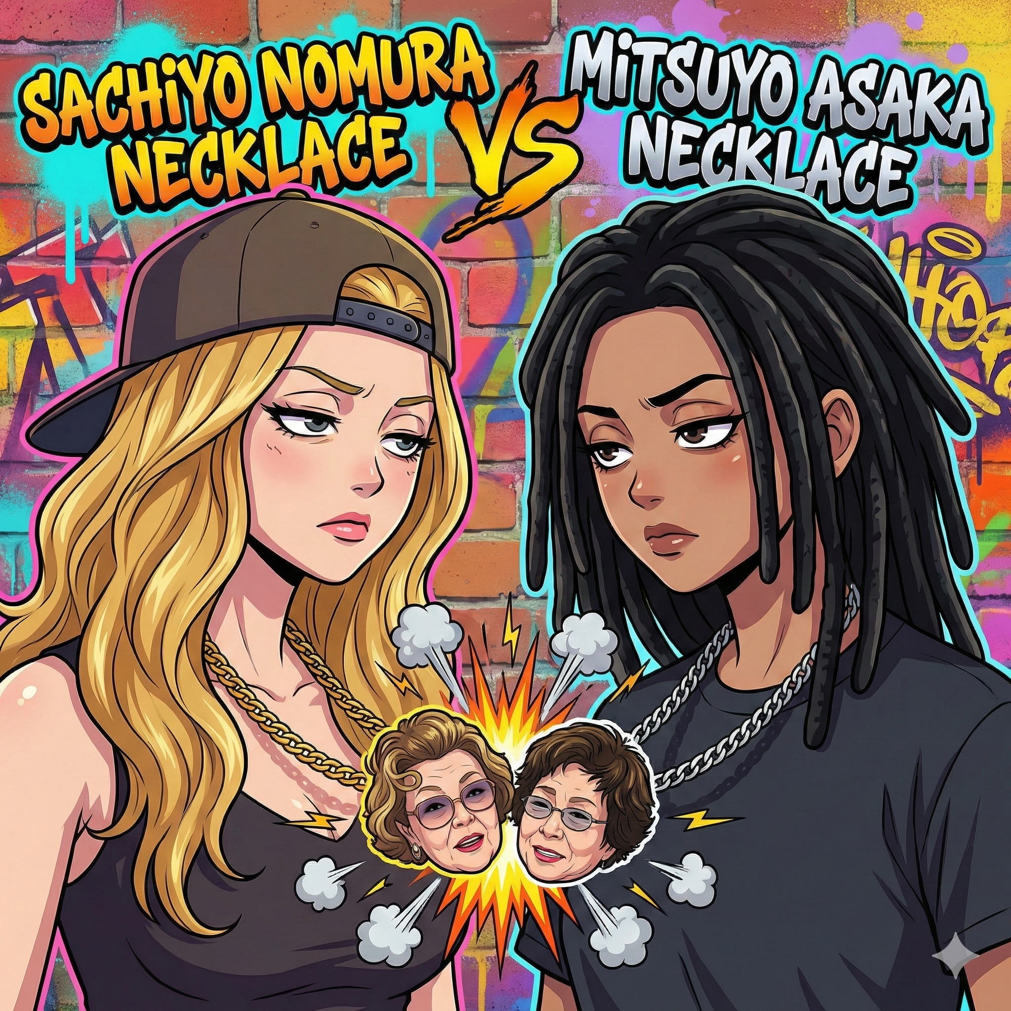 さちよネックレスVSみつよネックレス | の人気AIイラスト・グラビア