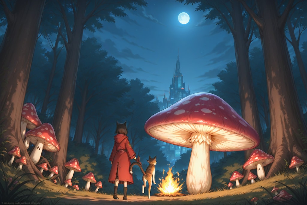 キノコの森と魔女