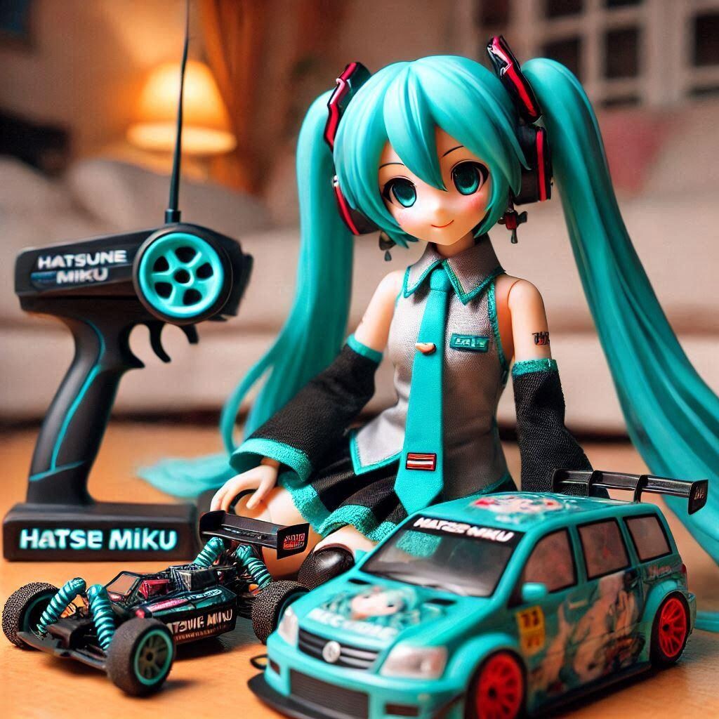 初音ミクとラジコンカー