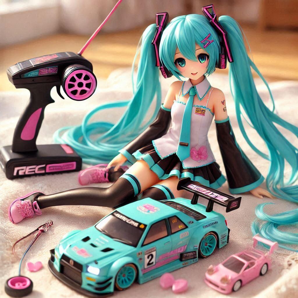 初音ミクとラジコンカー