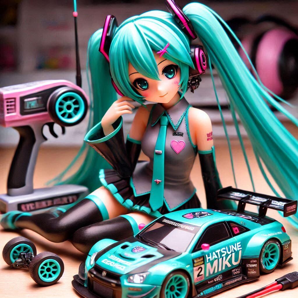 初音ミクとラジコンカー