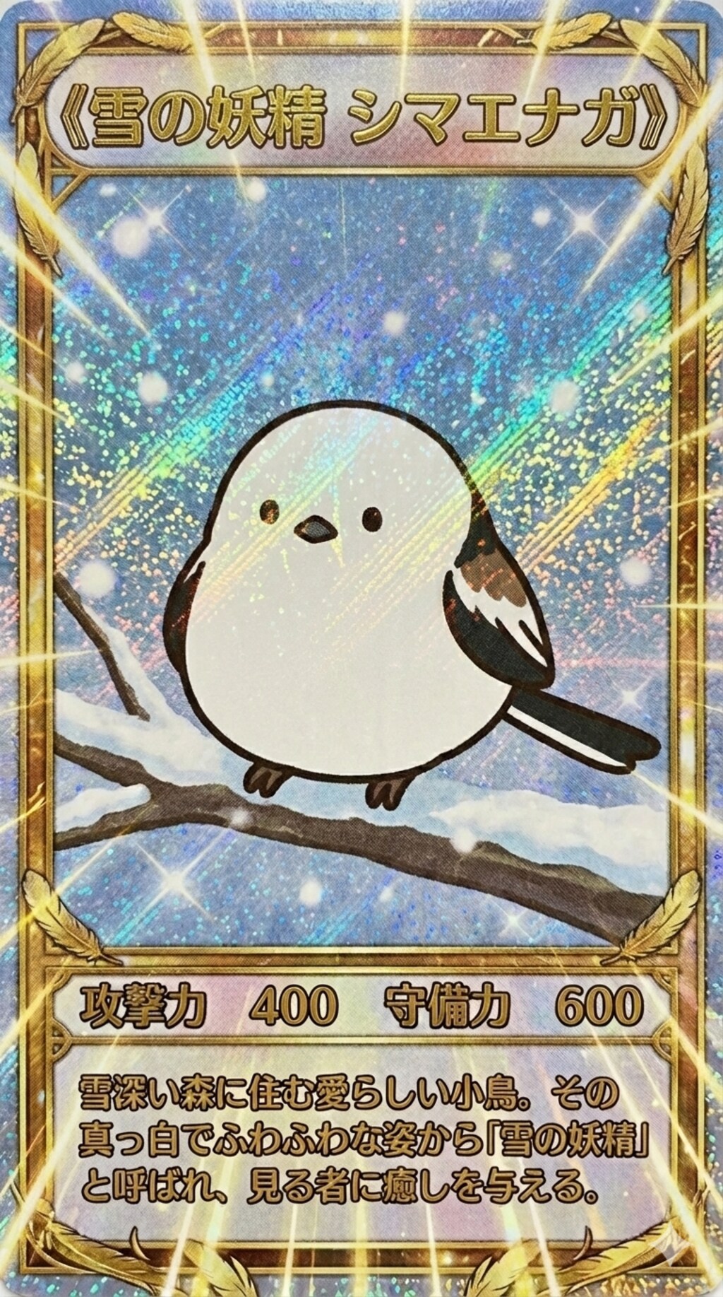 シマエナガのカード