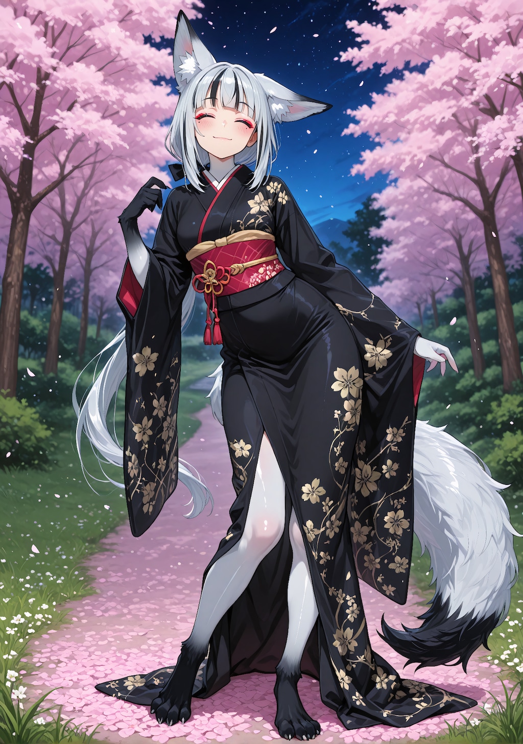 夜桜がきれいやなぁ | なずな