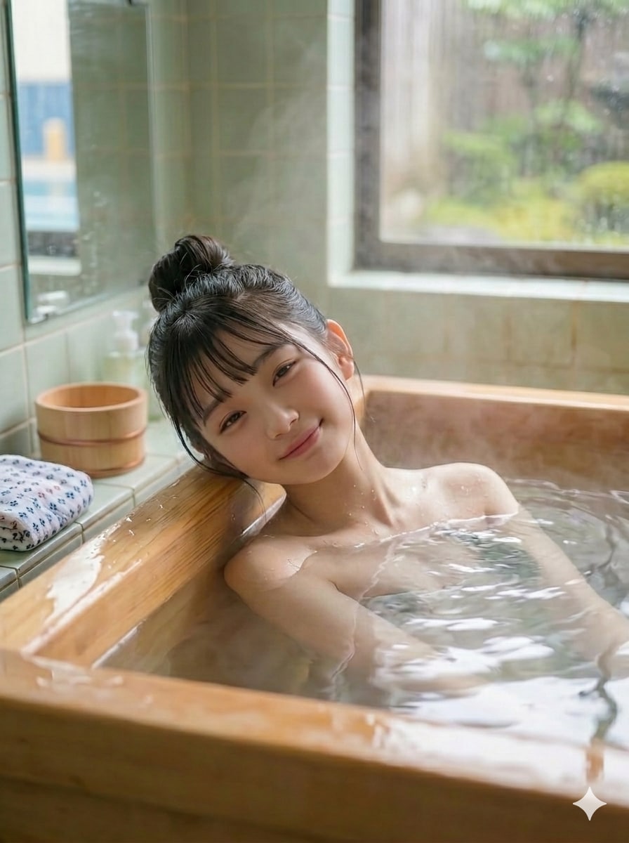 ＃美少女　＃入浴　＃温泉　＃リラックスタイム