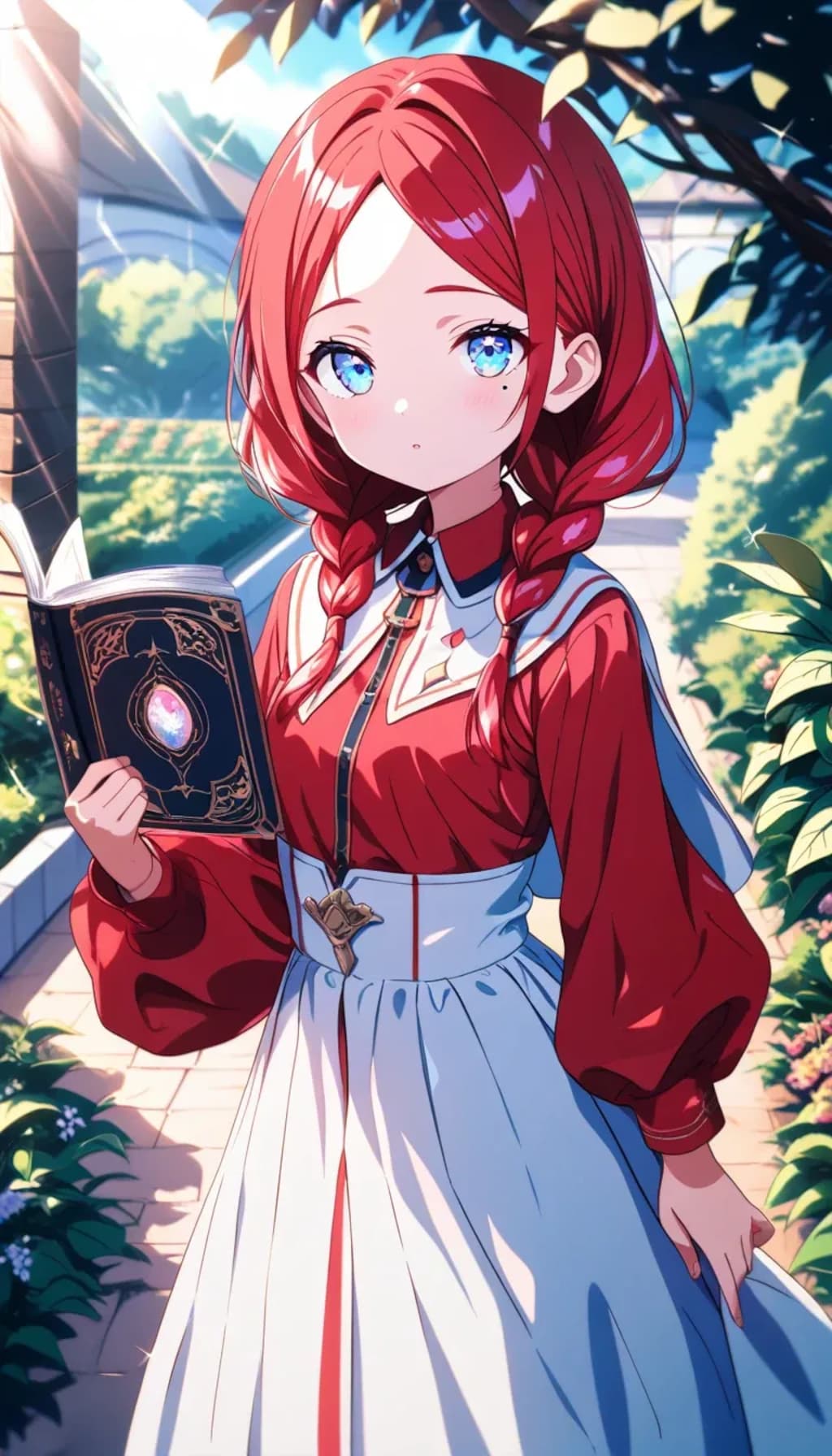 学園の庭園『お兄さん、もしかして噂を聞いて来たんですか？』学園少女