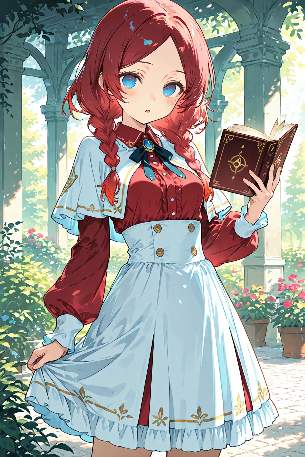 学園の庭園『お兄さん、もしかして噂を聞いて来たんですか？』学園少女