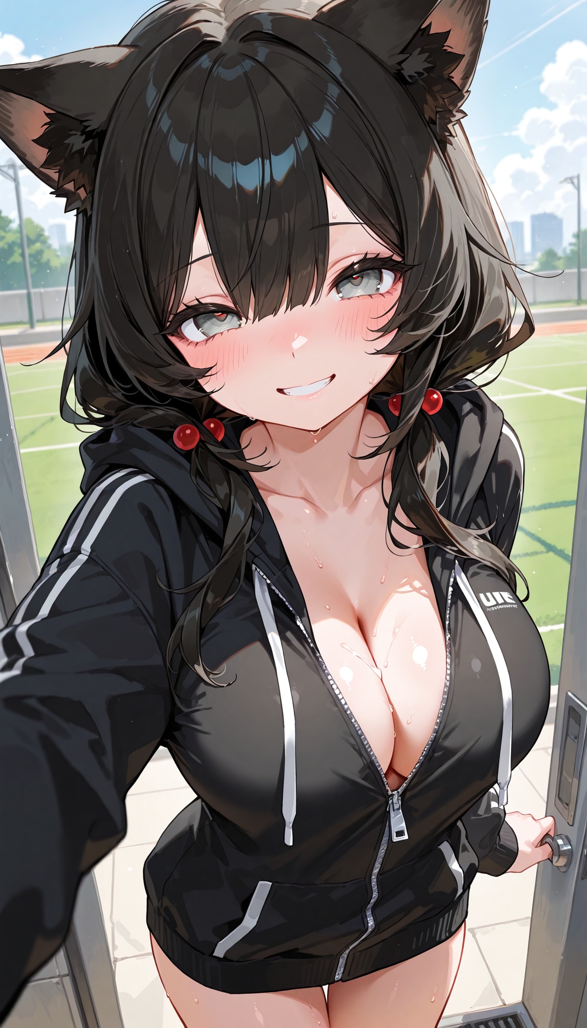裸パーカー
