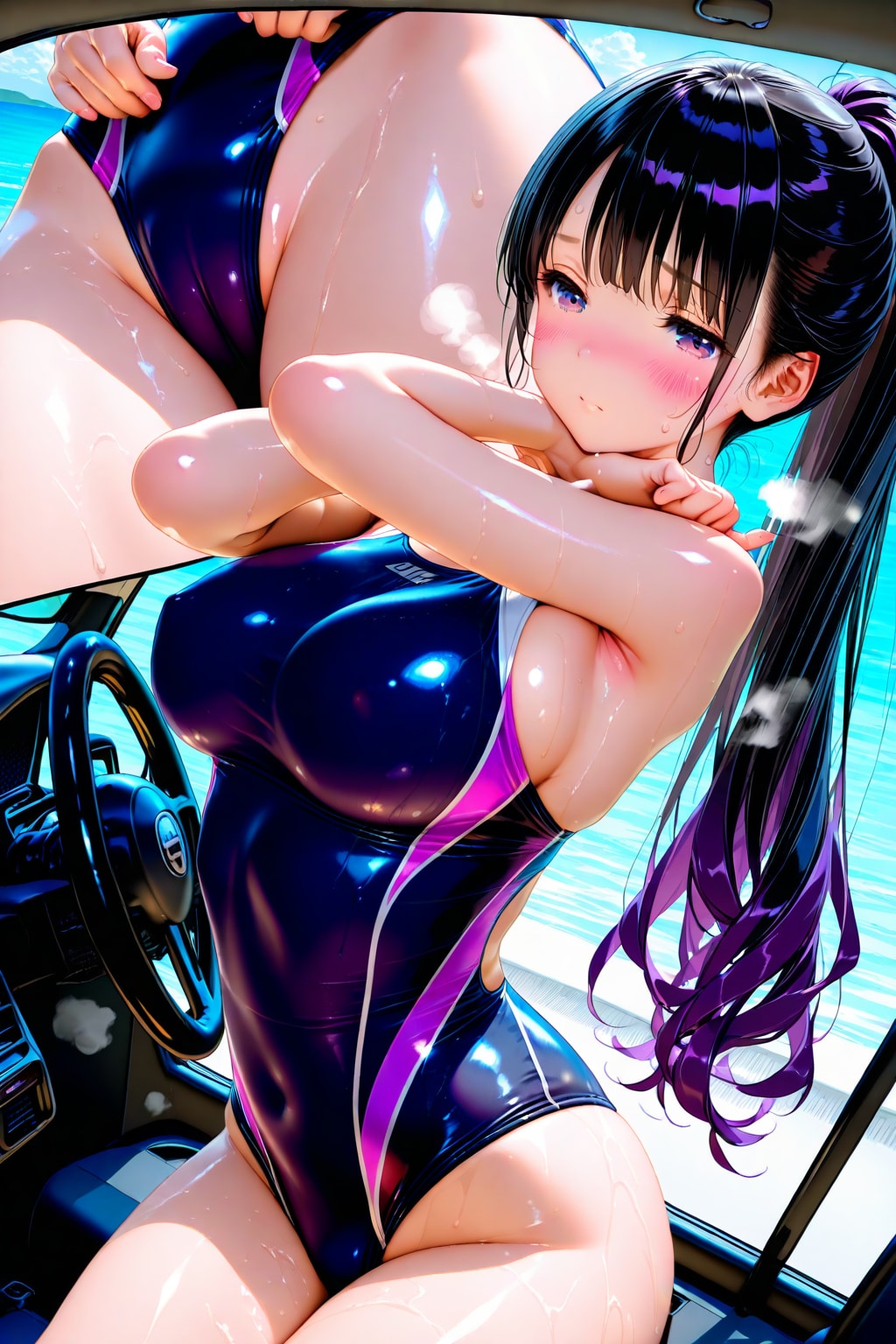 ドライブ中にこんなっ////