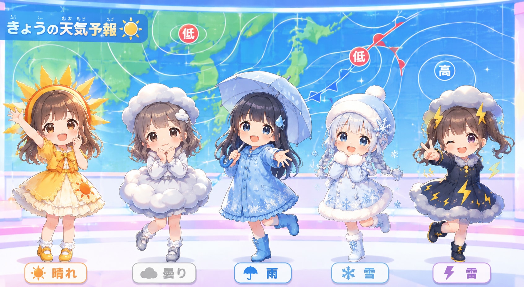 お天気ちゃん５人姉妹♡