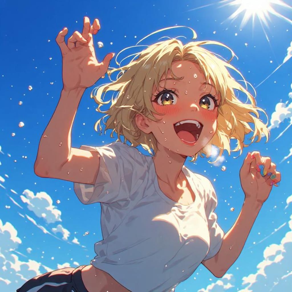 黒髪ギャル 汗ばむ夏