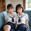 女子高生2人45 2枚目
