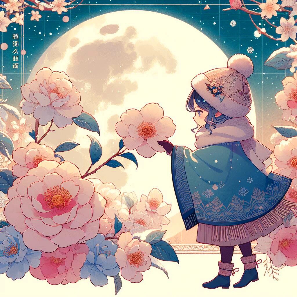 雪月花な女の子＊(7枚)レトロモダン街シリーズ101