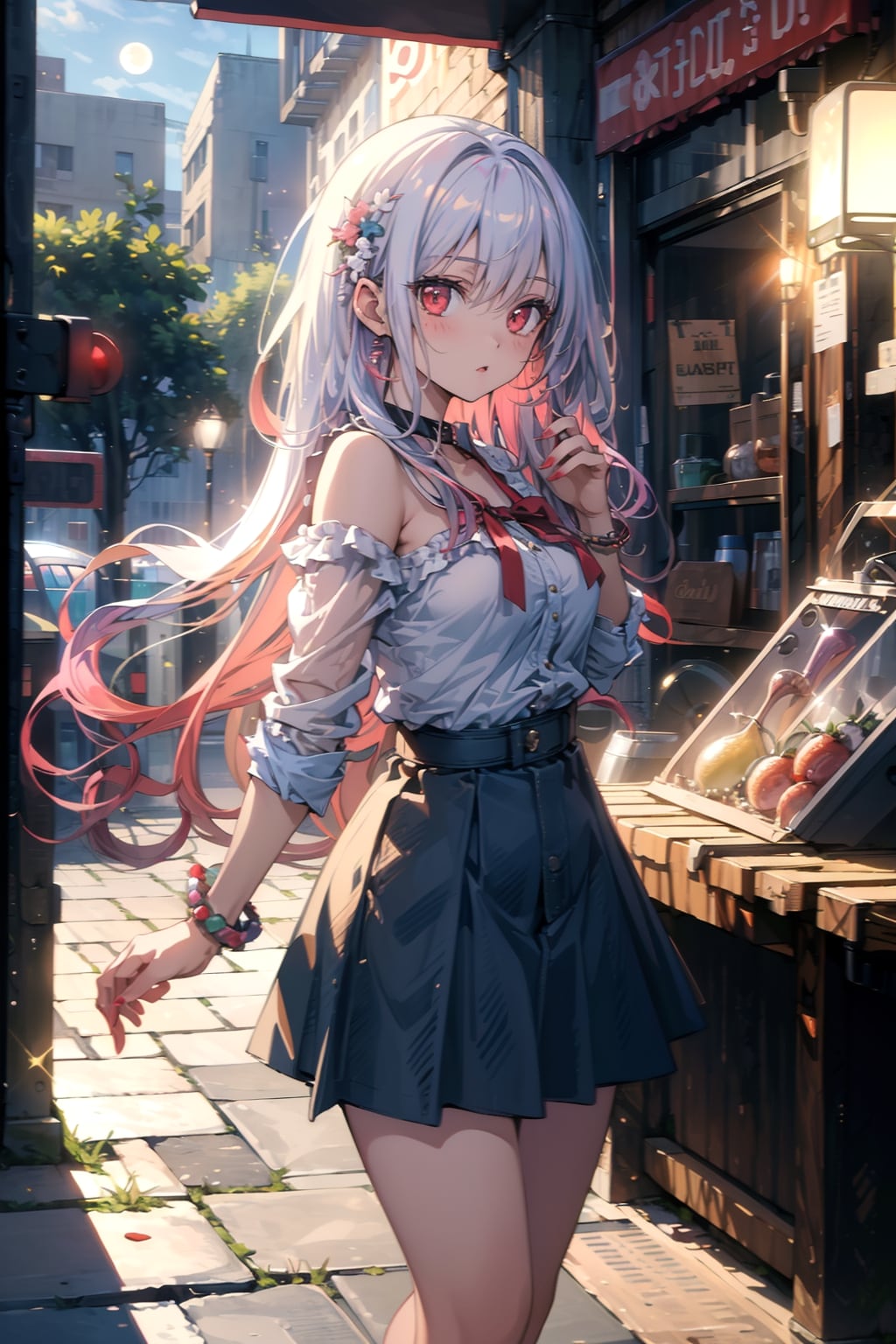 果物を買いに来た女の子 | の人気AIイラスト・グラビア