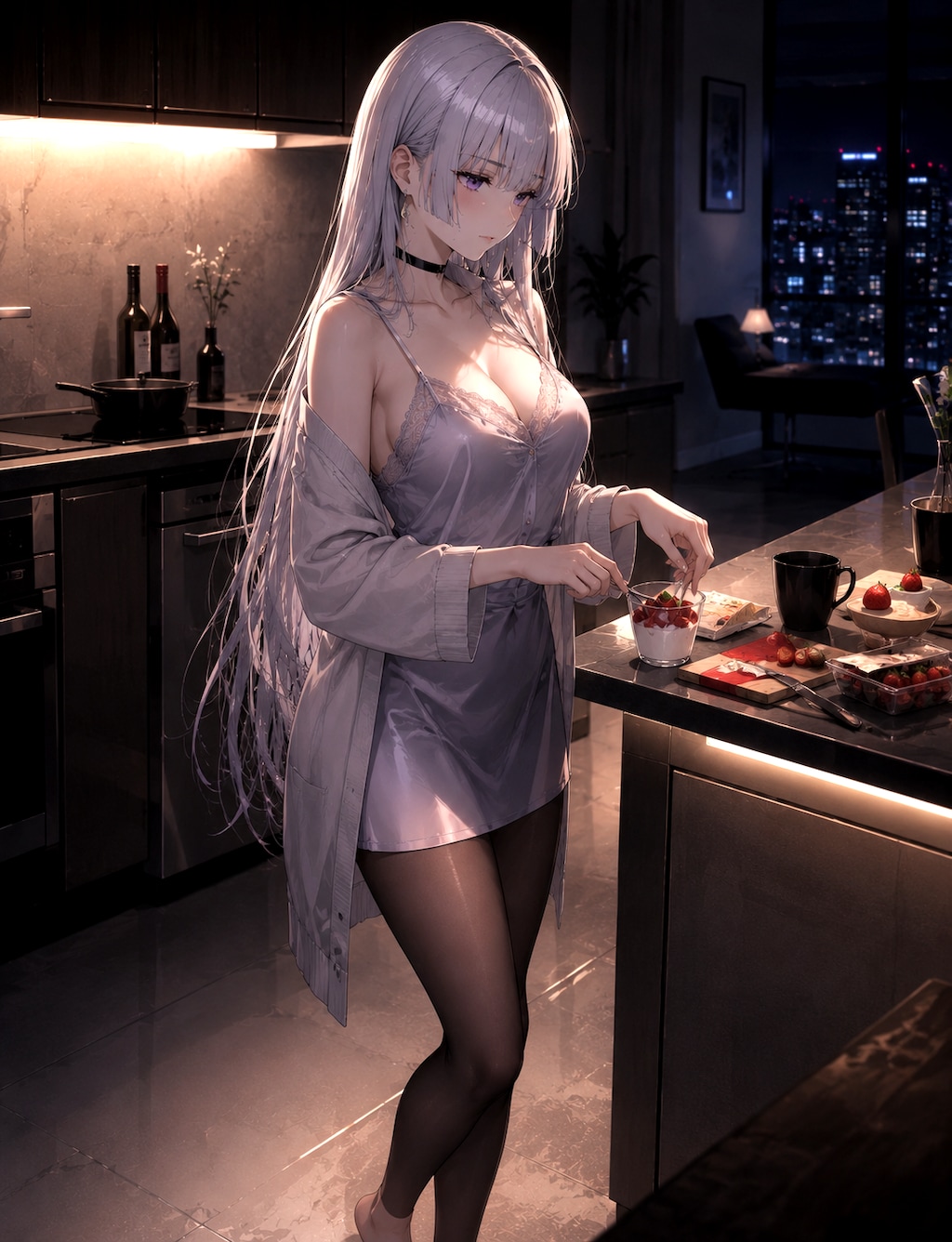 深夜のキッチン