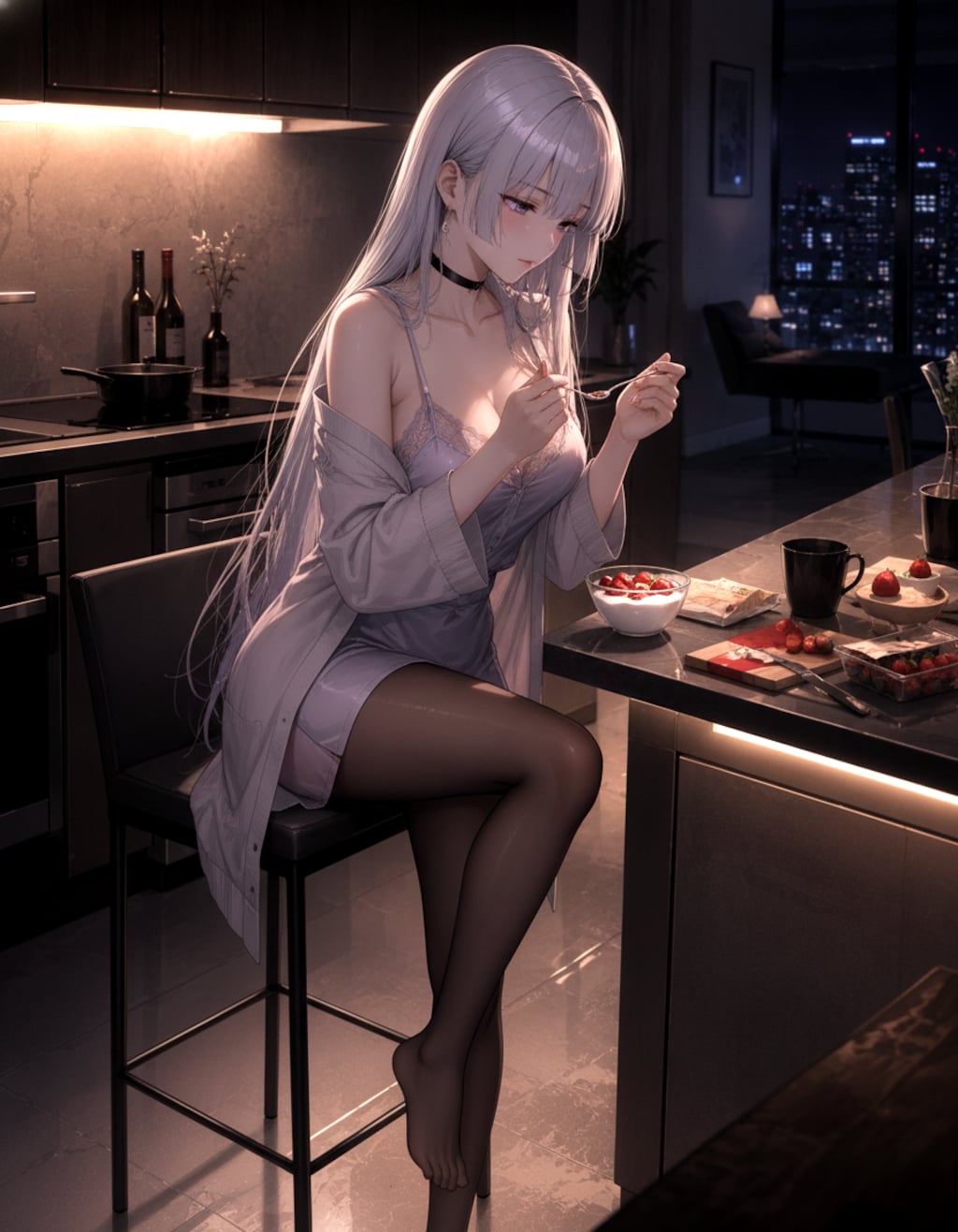 深夜のキッチン