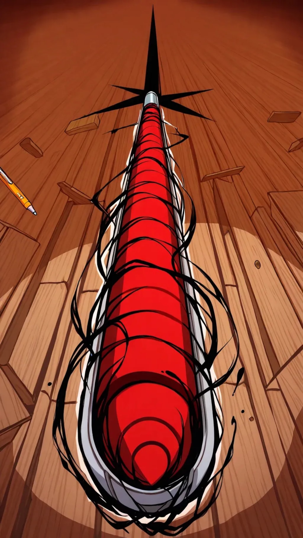 裂けた光の向こうに、 まだ誰も知らない世界がある。 小さな足音が、 巨影の沈黙を揺らす。