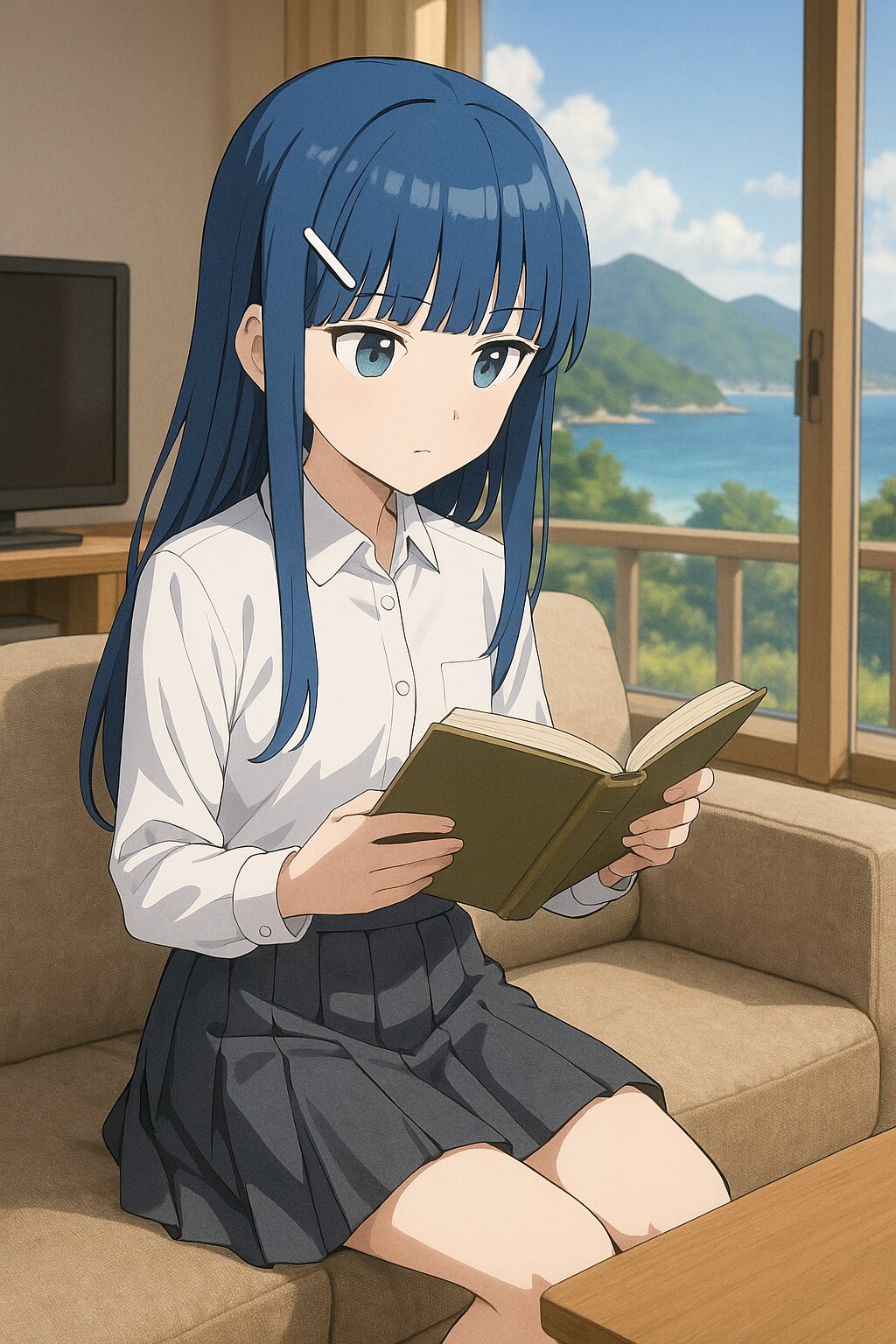 本を読むチサ