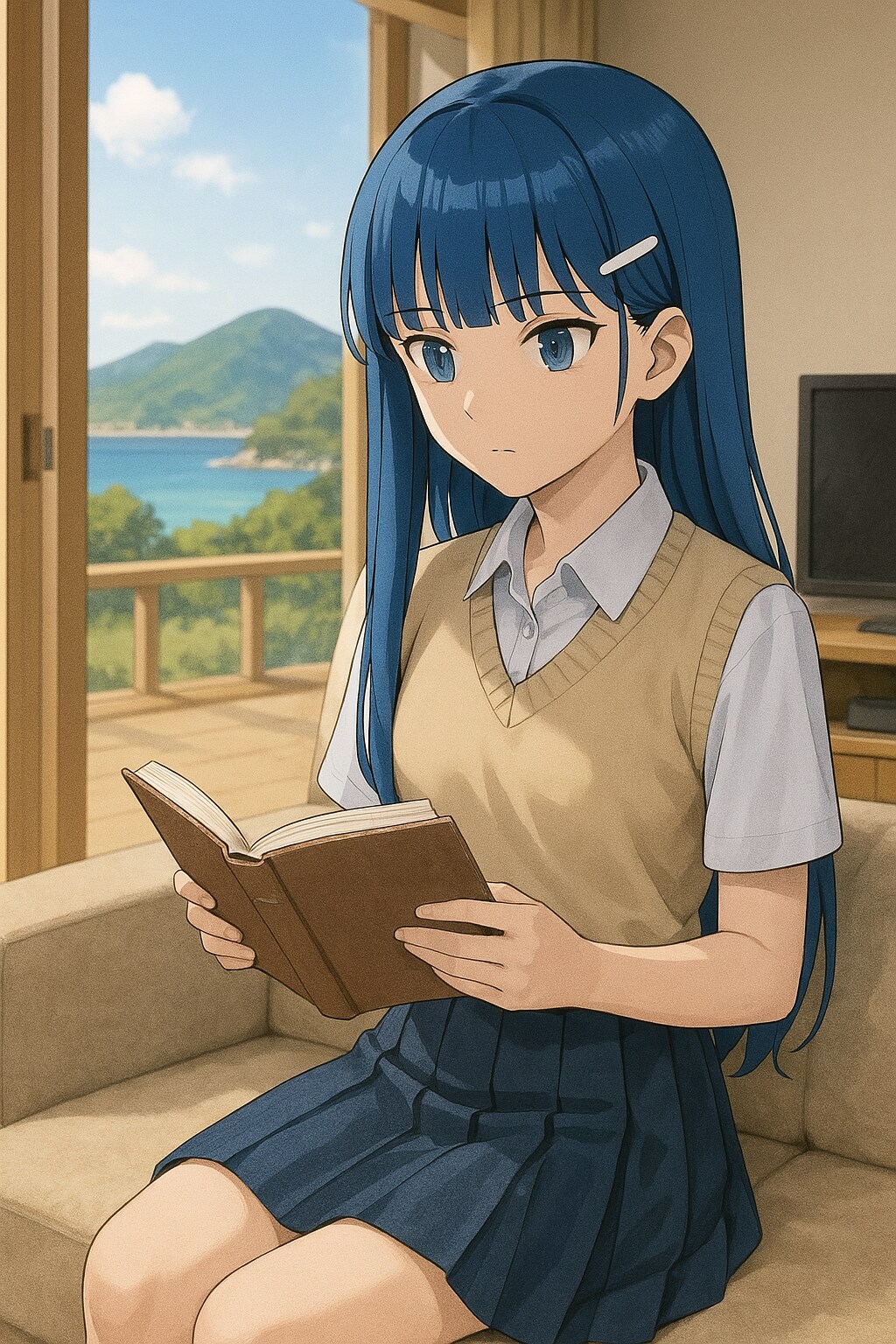 本を読むチサ