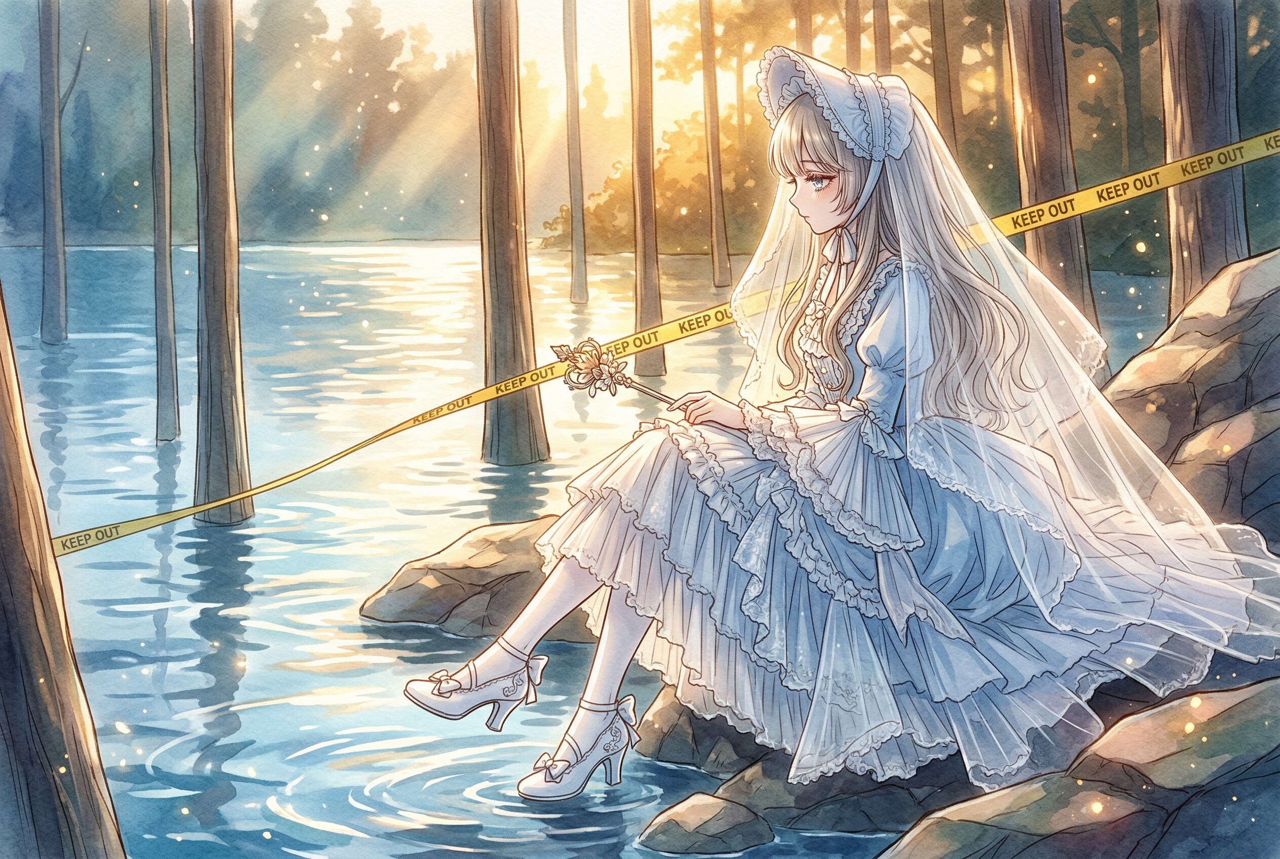 水鏡に沈む夢花嫁 | の人気AIイラスト・グラビア