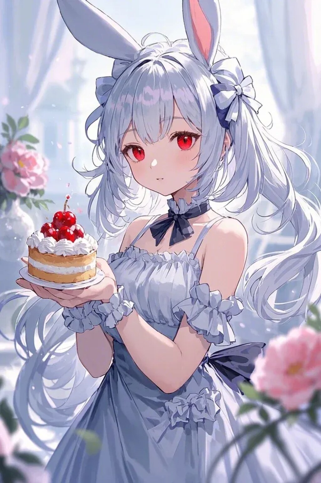 ポンコツウサギが一人でケーキを食べた結果(^^;;