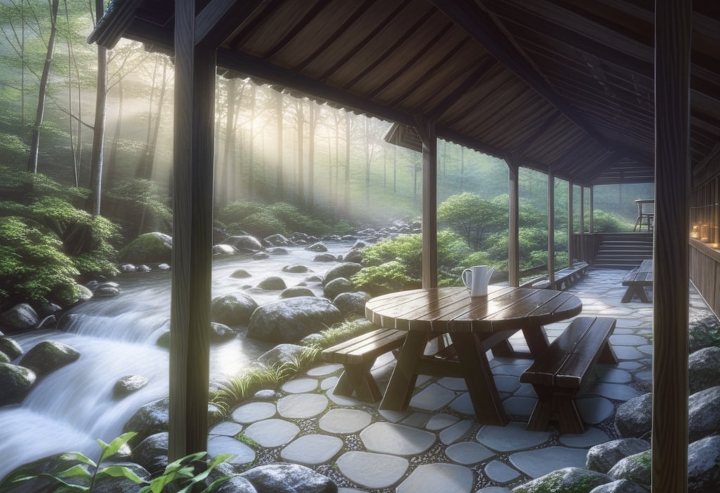 午後の森のカフェ