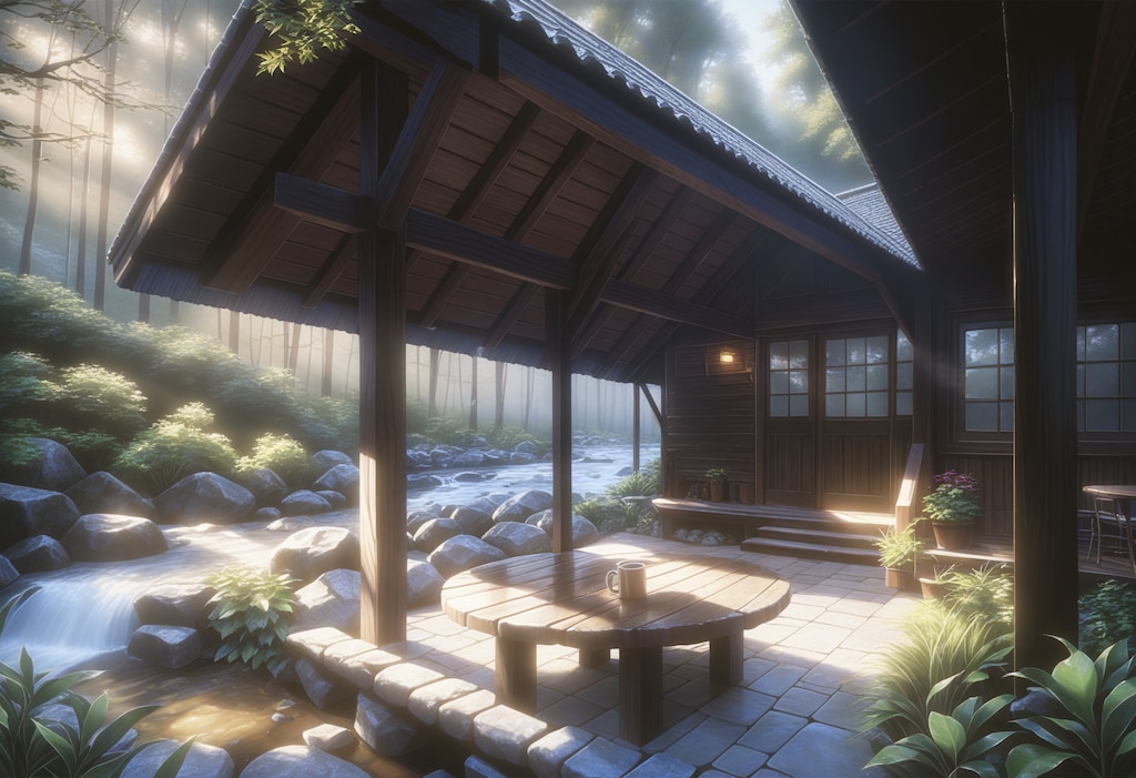 午後の森のカフェ