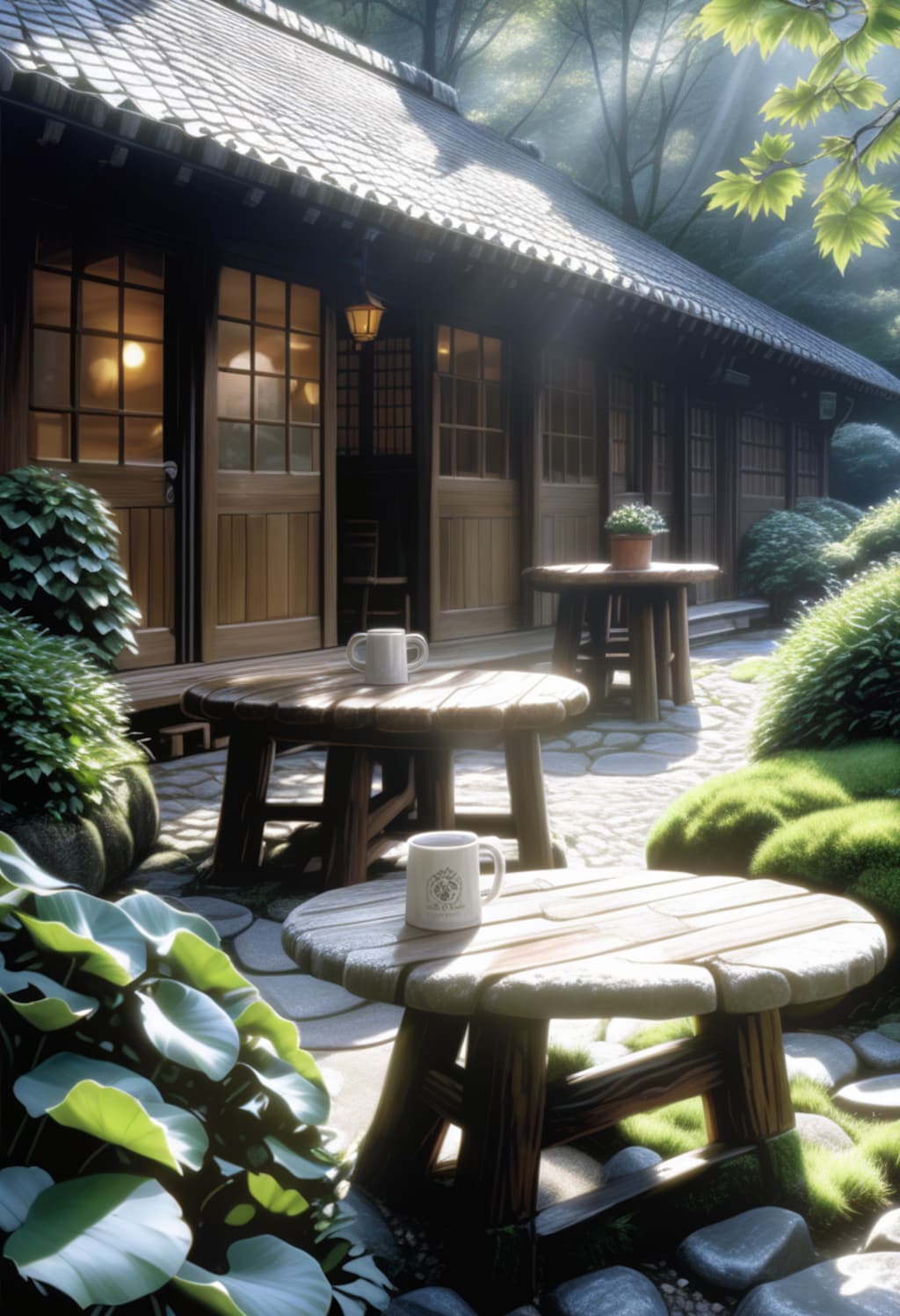 午後の森のカフェ