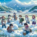 雪遊び・２ 4枚目