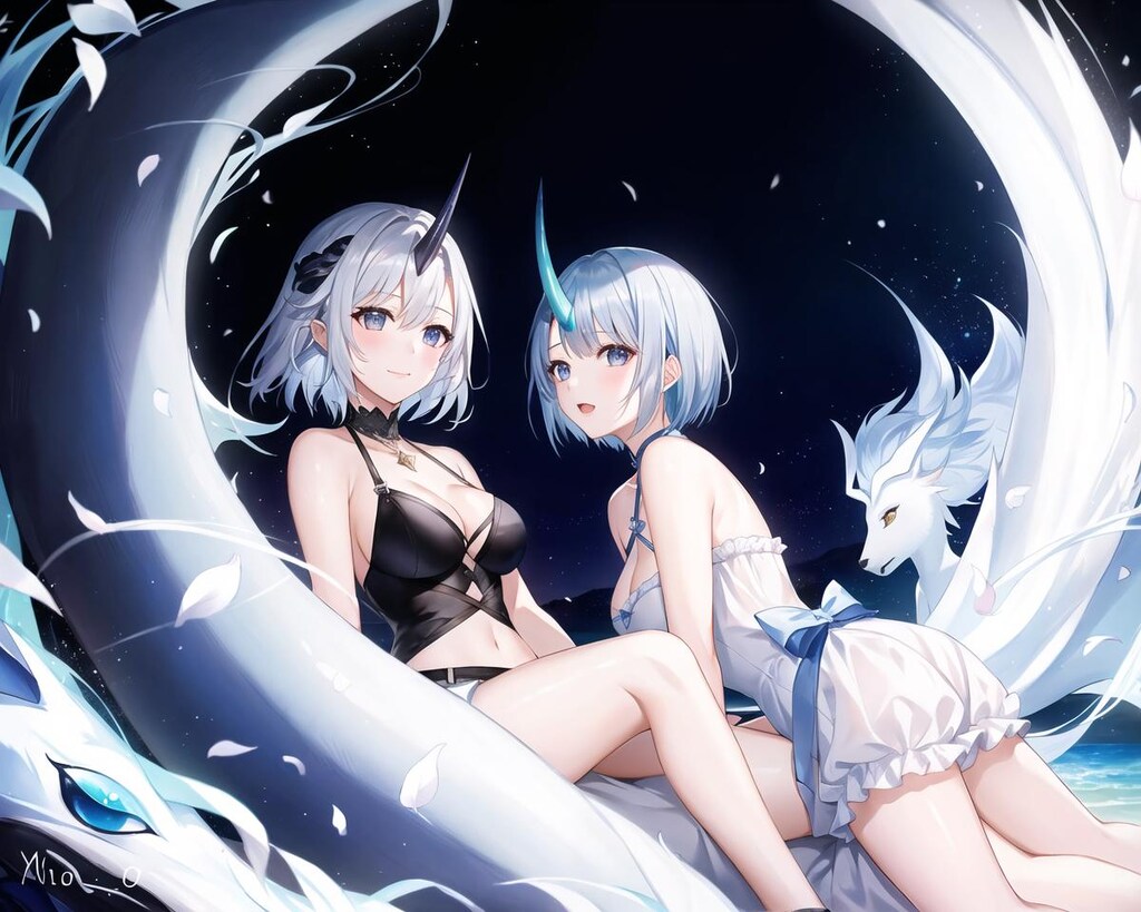 双子のドラゴン娘