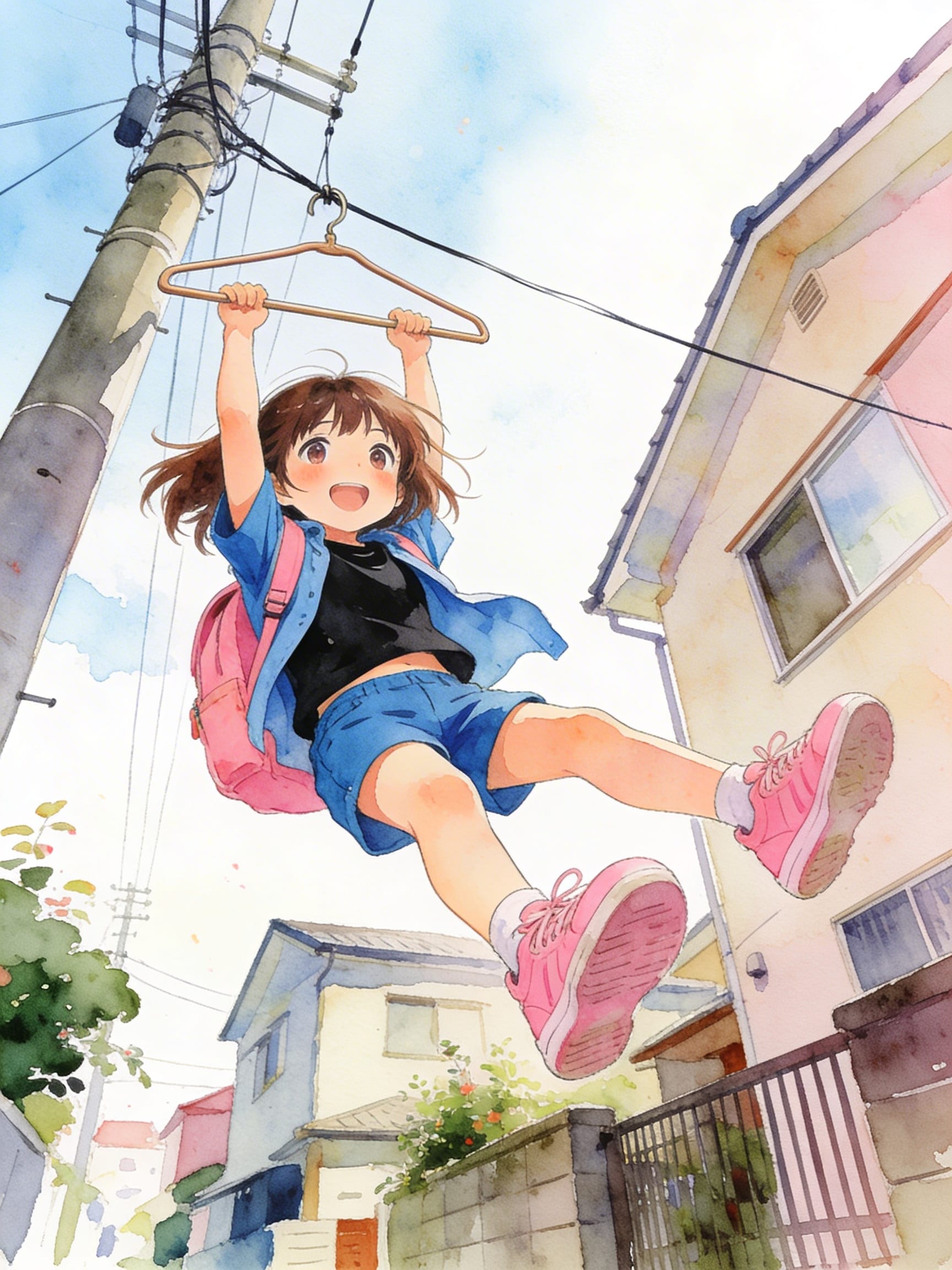 電線と少女 | の人気AIイラスト・グラビア