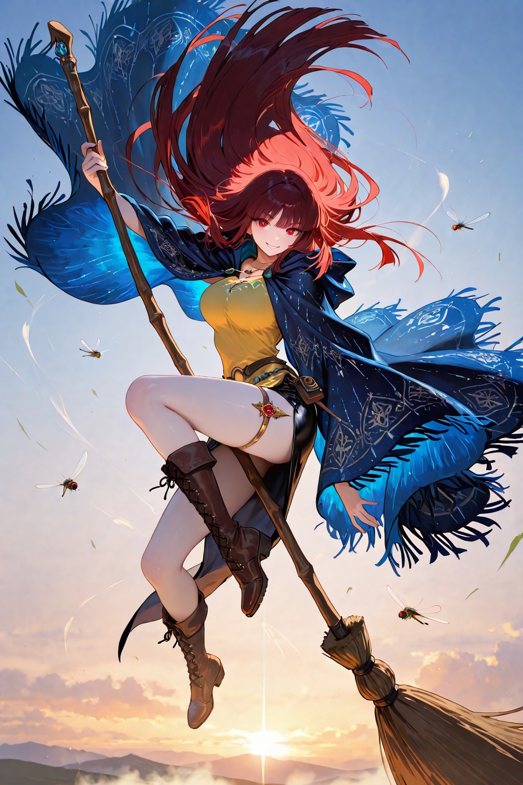 空飛ぶ魔女 | の人気AIイラスト・グラビア