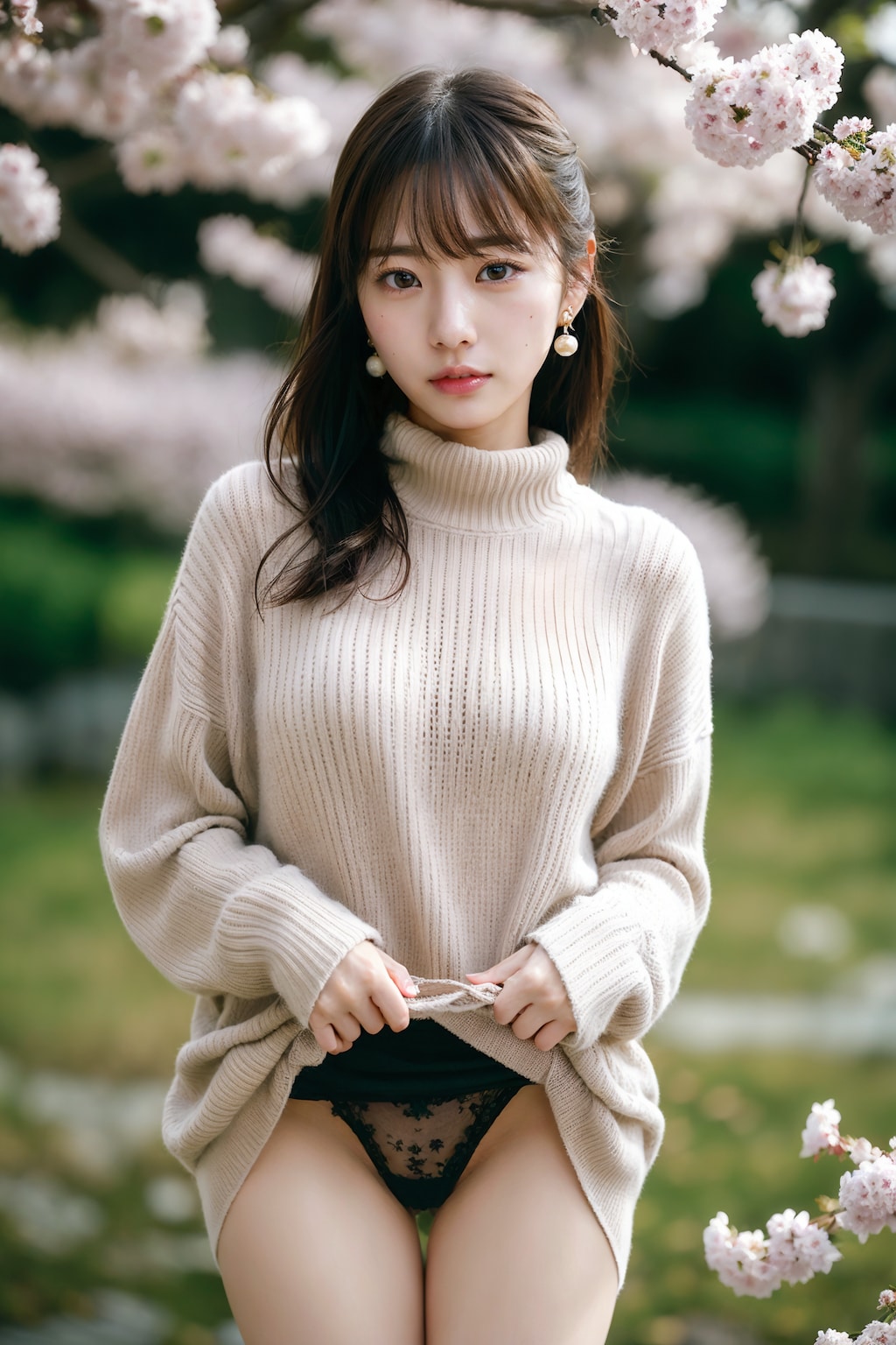 【12枚】お花見デート（パンチラ）