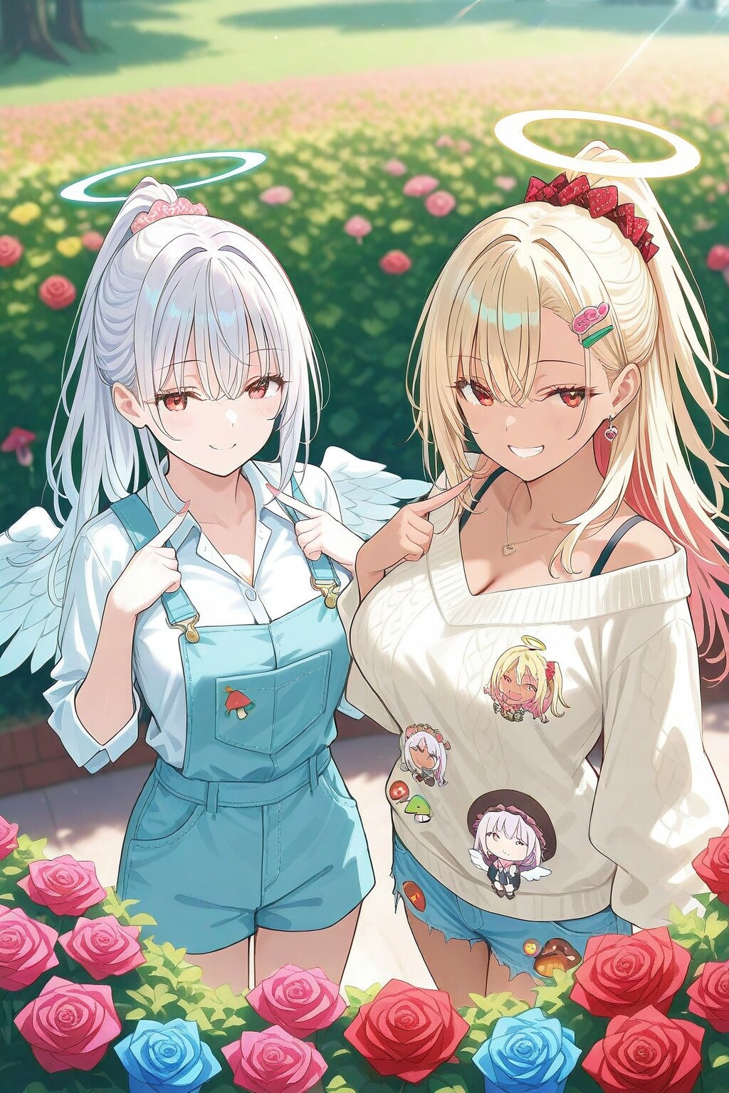 薔薇園と天使ちゃん達