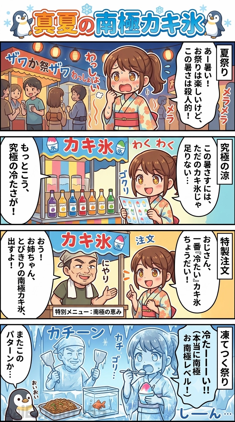 真夏の南極カキ氷
