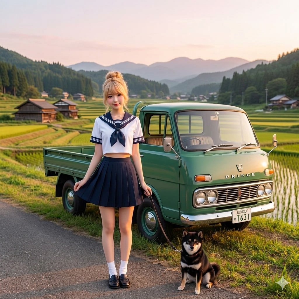 金団子と緑の車たち