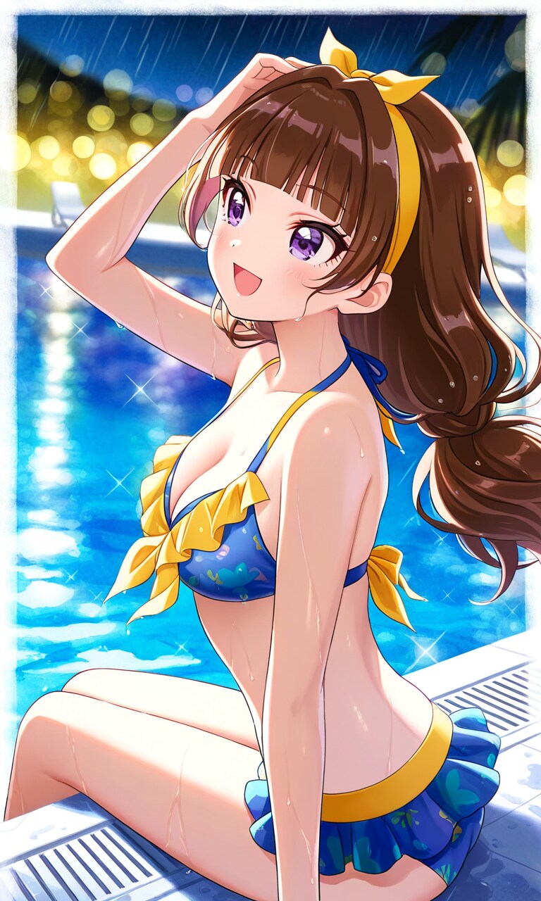 Rainy pool☔天ノ川きらら。